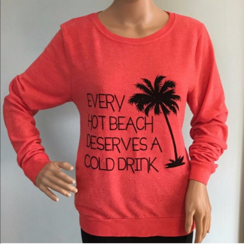 Cozy Pink Sweatshirt Sweater Pullover BarreSocks S - Picture 2 of 5